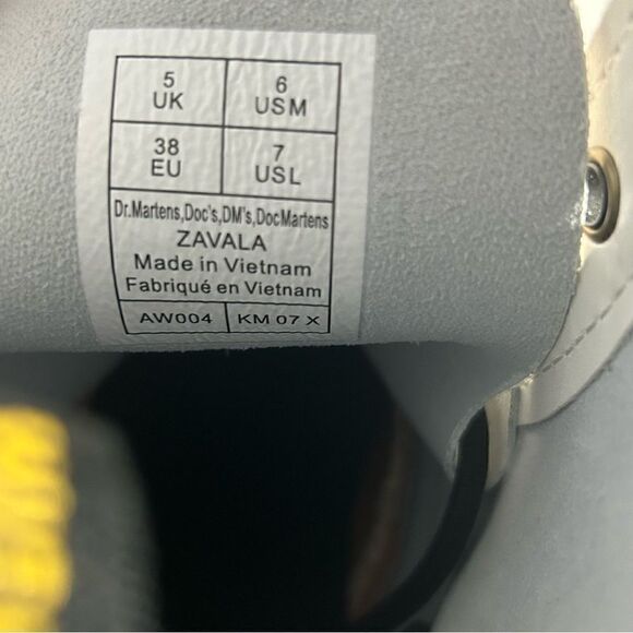 Dr. Martens Zavala Women’s Leather Lace Up Ankle Boots White Size 7 - Picture 8 of 8